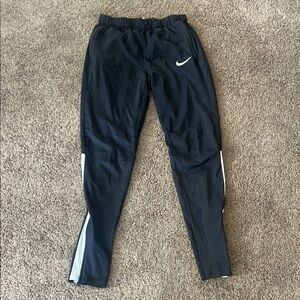 Nike Black Joggers with White Detailing sz Medium